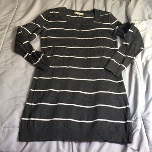 BR striped sweater dress
